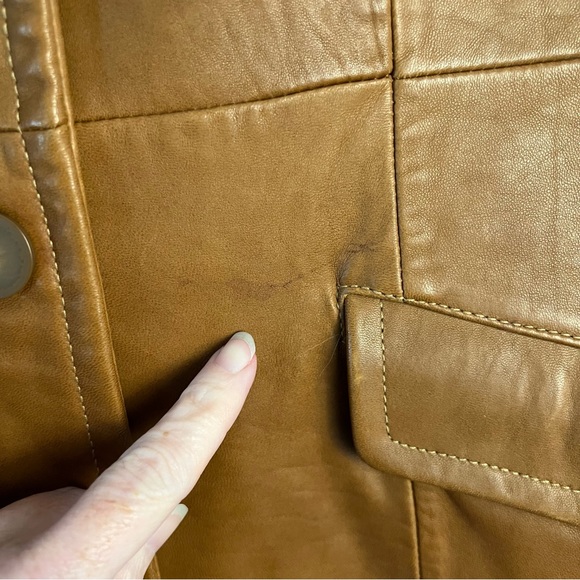 Wilson’s Leather Carmel Butter Soft Long Coat Jacket - Picture 11 of 13